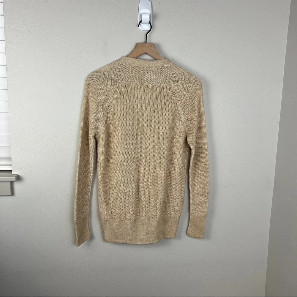 J. Crew Relaxed Cotton Linen Blend Cardigan Sweater